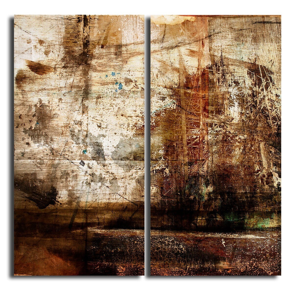 Ready2HangArt 'Abstract' Oversized Canvas Wall Art (Set of 2) Walmart