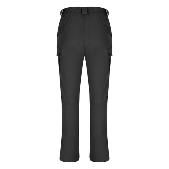 lcziwo Men's Cargo Work Pants Comfy Stretch Pants Big and Tall Hiking Fishing Pants Outdoor Waterproof Trousers Zipper Baggy Cargo Pants Black,L