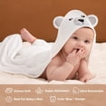thumbnail image 2 of Juego de toallas de baño para bebés Momcozy Toalla para bebés con capucha y toallita, 2 of 7