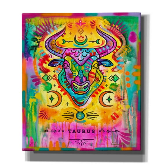 Epic Graffiti 'Taurus' by Dean Russo, Canvas Wall Art, 26"x30"