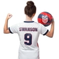 thumbnail image 3 of U.S. Soccer USWNT National Team Gameday 4 Star Champion Soccer Youth Poly Shirt - Swanson 9, YXS, 3 of 4
