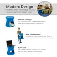 thumbnail image 3 of ECR4Kids Lil' Sprout Stool for Kids and Adults - Flexible Indoor/Outdoor Plastic Stool or Side Table with Storage - 15", Blue, 3 of 8