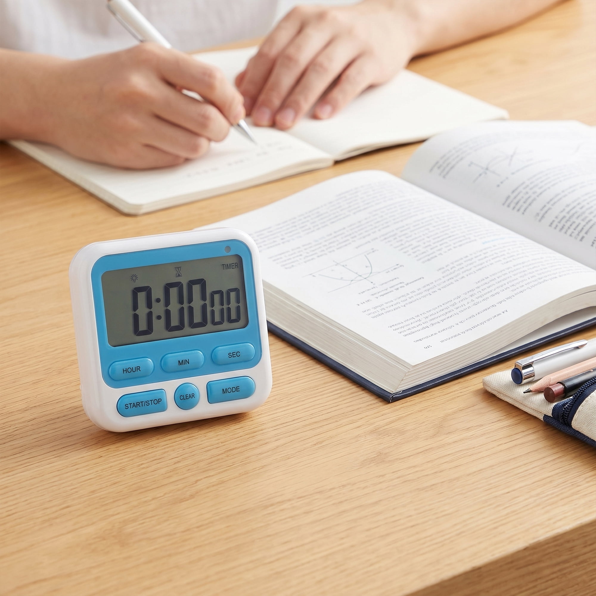 Unique Bargains Kitchen Timer Loud Alarm Clock Magnetic Backing Stand Cooking Timers Blue