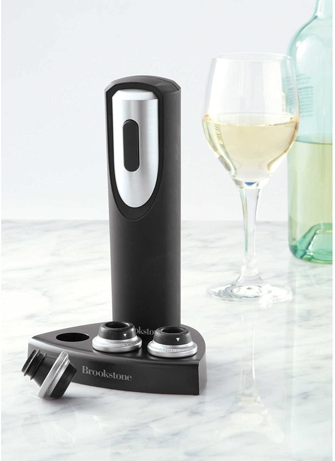 Brookstone Automatic Wine Preserver Set 3 stoppers with Date Indicators