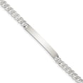 thumbnail image 1 of 925 Sterling Silver Curb Link Name Bar Identification Id Bracelet, 1 of 7
