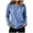 Light Blue, variant on Sheghy Womens Tops Unfussy Casual Tunic Solid Color Denim Crew Neck Long Sleeve Pullover Black S