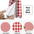 thumbnail image 4 of Peel and Stick Wallpaper Canvas tablecloth checked red white texture mediterranean Modern Art Wall Mural Decor Self Adhesive and Removable 69in x 98in, 4 of 6
