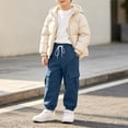 thumbnail image 2 of Ashirexll Boys Sweatpants Solid Color Sweatpants Cargo Pants Sports Casual Pants for 5-15 Years, 2 of 2