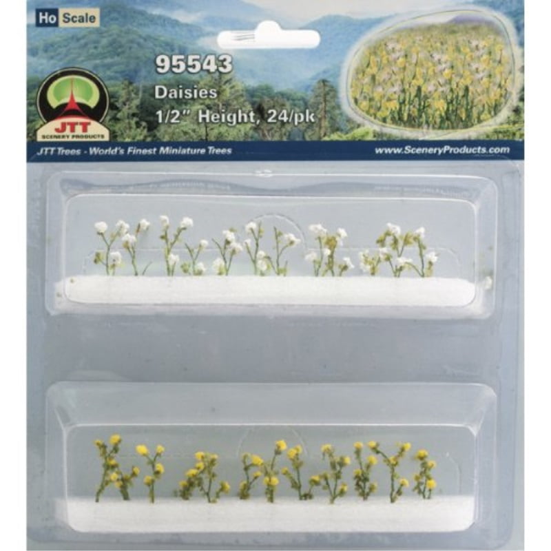 JTT Scenery Products Flowering Plants Daisies HO Scale Hobby Train