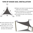 thumbnail image 4 of Tophomer Abri Voile d'Ombrage Triangulaire de 12 Pi, Rouge, 4 of 5