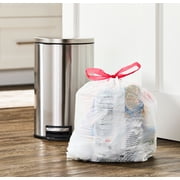 Great Value 4 Gallon Strong Flex Small Drawstring Garbage Bags, 40 Bags