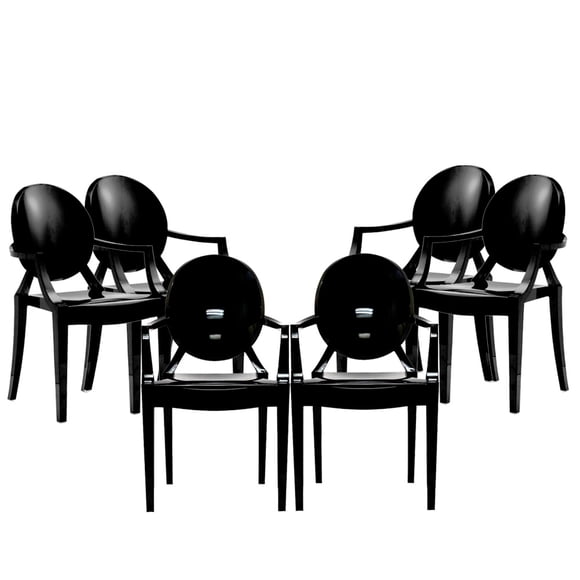Heavenly Collection Plastic Arm Chair SET OF 6