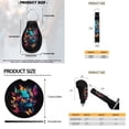 thumbnail image 6 of Uorisanigo Butterfly Skull Interior Accessories 18 Packs, Full Set Car Seat Covers+Steering Wheel Cover+Center Console Pads+Seatbelt Covers+Coasters+Keychain+Headrest+Gear Shift & Handbrake, 6 of 7