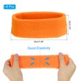 thumbnail image 2 of Uxcell Sweatband Headbands, Terry Cloth Sweat Band for Women Men Sports Basketball Tennis Athletic, Orange 8 Pcs, 2 of 6