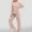Pink, variant on Women's Pajama Sets 2pc Long Sleeve Button Shirts and Wide Leg Pants Sleepwear Casual Soft Cozy Lounge Sets 2024 Winter Pjs