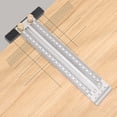 thumbnail image 1 of Regla T de carpintería de alta precisión para cortar, regla de línea de trazado de escala de marcado de calibre con agujeros, (200 mm) TUNC Sencillez, 1 of 5
