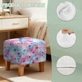 thumbnail image 6 of Jiueut Star Tie Dye Print Cube Ottoman Cover, Anti Slip Storage Ottoman Slipcover Stretch Footrest Stool Covers Breathable Furniture Protectors Spandex Jacquard Fabric, 6 of 6