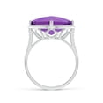 thumbnail image 2 of ANGARA Natural 8 Ct. Amethyst with Diamond Halo Ring in 14K White Gold for Women (Ring Size: 7), 2 of 9
