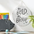 thumbnail image 2 of Parent's Choice Nursery Wall Hanging, Be Bold Be Brave, 11", White and Gray, 2 of 6