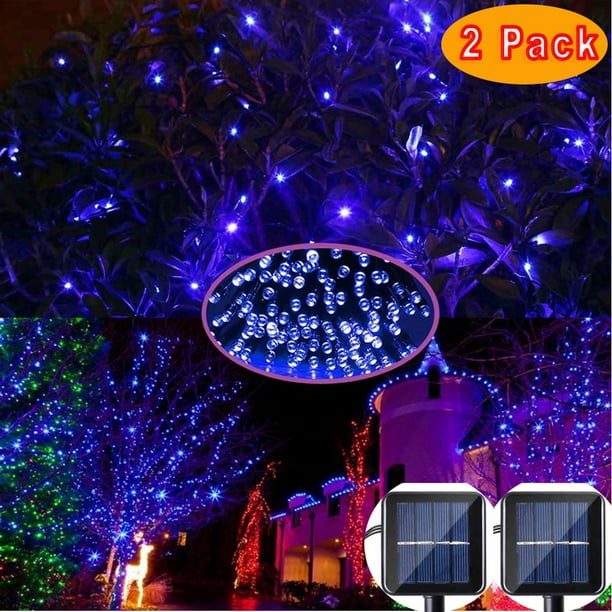 2Pack Qedertek Solar Christmas Lights Solar Landscape Lights,39ft