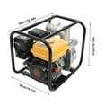 thumbnail image 5 of Miumaeov 3'' High Pressure Water Pump 4-Stroke 7.5HP 210CC Gas Powered Semi-Trash Water Pump for Water Removal Garden Irrigation (Yellow), 5 of 20