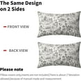 thumbnail image 4 of Gray French Country Throw Pillow Covers 12x20 Inch Pack of 2 Countryside Style Vintage Cottage Cushion Pillow Case Square Cotton Grey and White Pillowcase for Farmhouse Party Sofa Home Bedroom Outdoor, 4 of 6