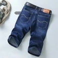 thumbnail image 3 of Summer Men Short Denim Jeans Thin Casual New Cool Pants Short Elastic Daily High Quality Trousers New Arrivals, 3 of 7