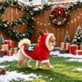 thumbnail image 6 of Christmas Pet Costume for Small Medium Dogs and Cats, Holiday Hoodie Outfit with 3D Print, Adjustable Drawstring, Stretch Fabric Party Dress Up, Multiple Sizes, Easy On and Off, 6 of 7