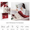 thumbnail image 4 of Christmas Snowman Throw Flannel Blanket 32x48In Snowflake Red and Black Buffalo Plaid Super Soft Cozy Bed Blanket, Lightweight Plush Fuzzy Bed Throw for Bedroom Sofa Couch Living Room, 4 of 4
