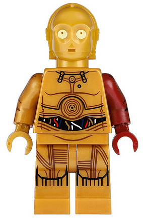 lego custom Lego C-3po orange star wars minifigure