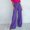 Purple, variant on Women's Casual Autumn Straight Solid Color High Waist Suit Pants With Pocket H4485579