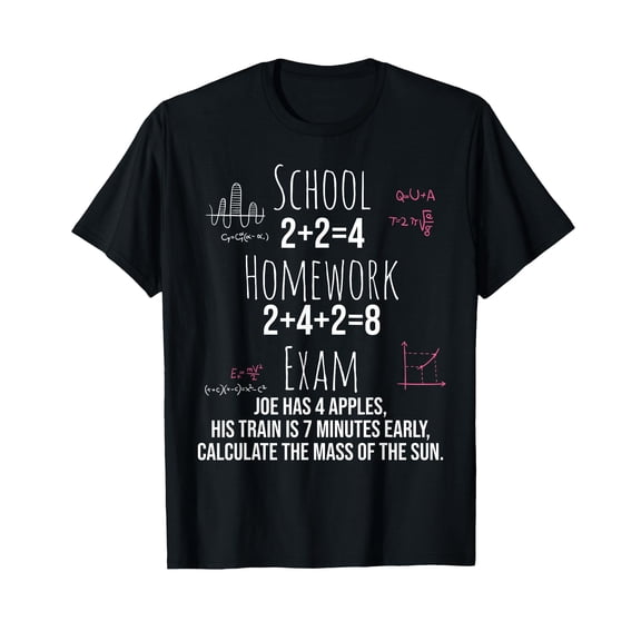Funny Math gift for Teen Girls Tween Women Teacher College T-Shirt