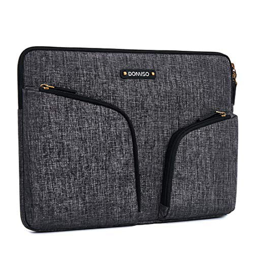 DOMISO 10.1 Inch Laptop Sleeve Canvas Case Tablet Protective Carrying Bag for 10.1-10.5 Inch Laptops/eBooks/Kids Tablets/iPad Pro/iPad Air/Lenovo Yoga Book/Asus/Acer/HP Grey