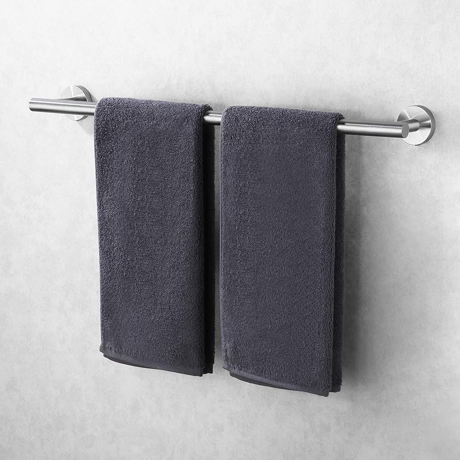 Avanities 16 po Barre à serviette ronde en acier inoxydable W en acier inoxydable brossé AI-34586