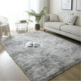 thumbnail image 1 of SUSUZI 5' x 7' Shaggy Area Rug, 2 Inch Thick Fluffy Plush Carpet with Non-Slip PVC Back, Soft Polypropylene Floor Rug for Bedroom Living Room Kids Room Home Décor, Gray, 1 of 7
