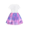thumbnail image 2 of Vestido de Niña Blanco Multicolor Tie Dye Corazón Plisado Tul Fiesta Casual 4 Años, 2 of 7