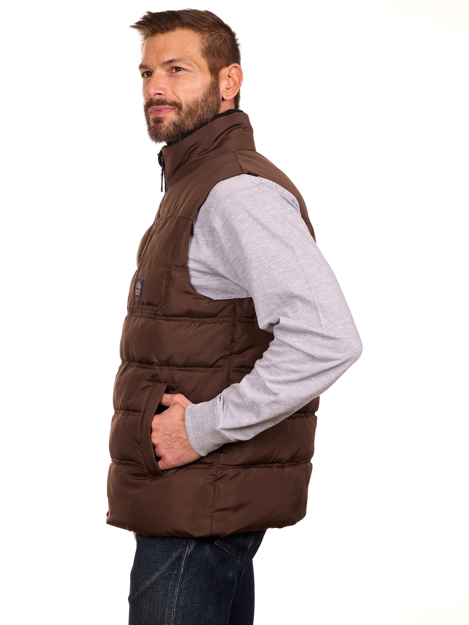 Bass Creek Outfitters Men's Double Needle Quilted Puffer Vest, Sizes M-XXL