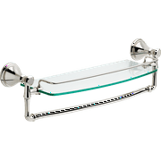 Delta Cassidy 18" Glass Shelf with Removable Bar, Polished Nickel