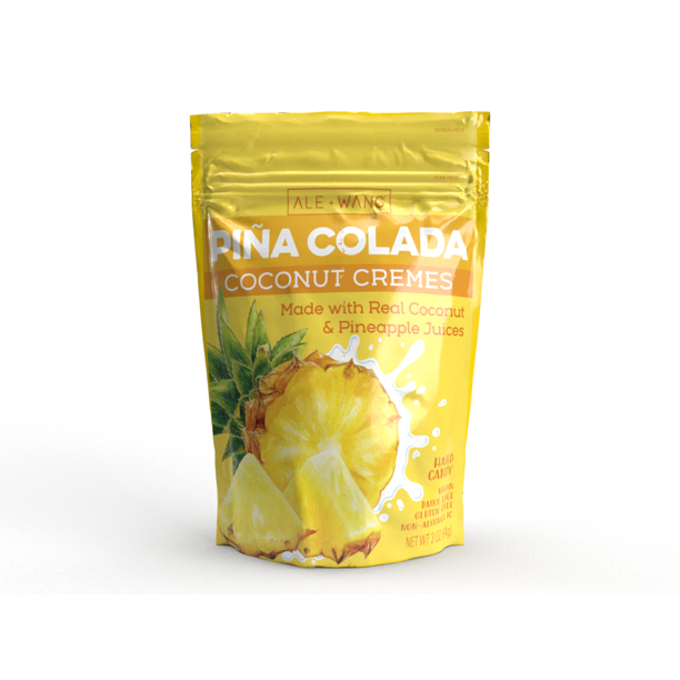 ALE + WANG Pina Colada Coconut Cremes Hard Candy (NonAlcoholic) Made