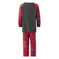 thumbnail image 3 of EYIIYE Family Christmas Pajamas Matching Sets, Long Sleeve Elk Print T-shirt with Plaid Pants, 3 of 9
