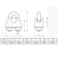 thumbnail image 2 of M5 3/16 Pulgadas Abrazaderas de Acero Inoxidable 304 en Forma de U para Cable Clips de Cuerda 6PCS, 2 of 3