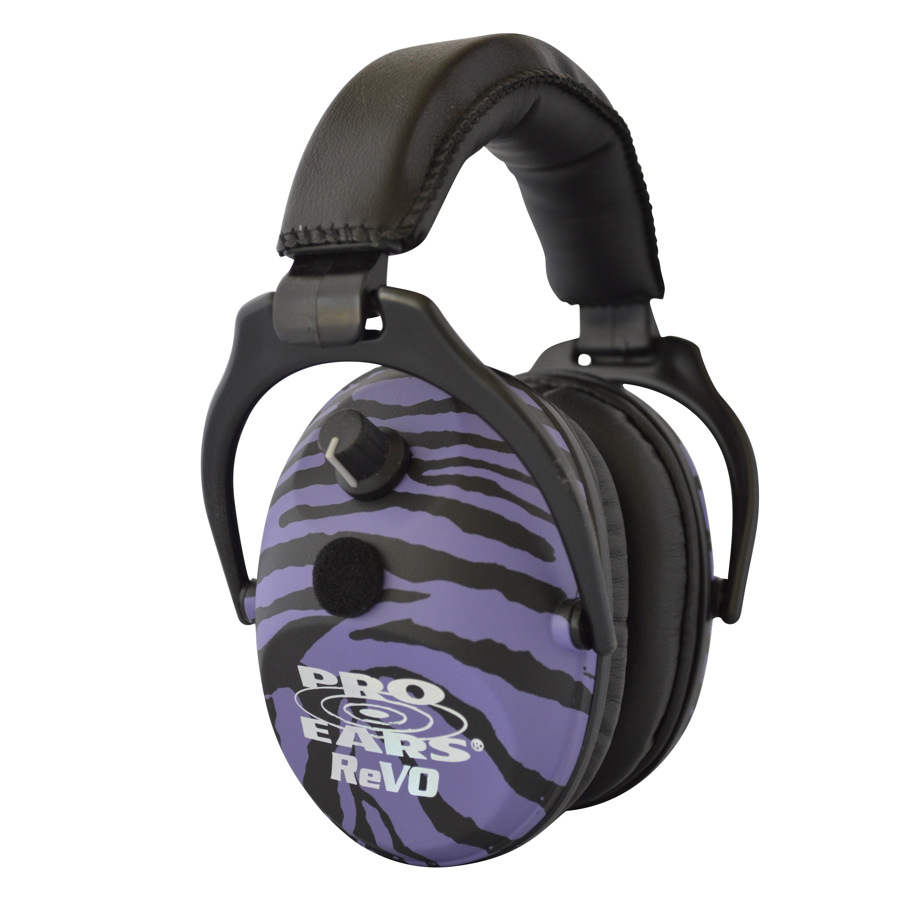 Pro Ears ER300PUZ Purple Zebra ReVO Children's Electronic Ear Muffs
