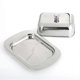 thumbnail image 3 of Luxious Stainless Steel Butter Dish Box Container Shiny Cheese Server Storage Keeper Tray with Easy to Hold Lid, 3 of 5