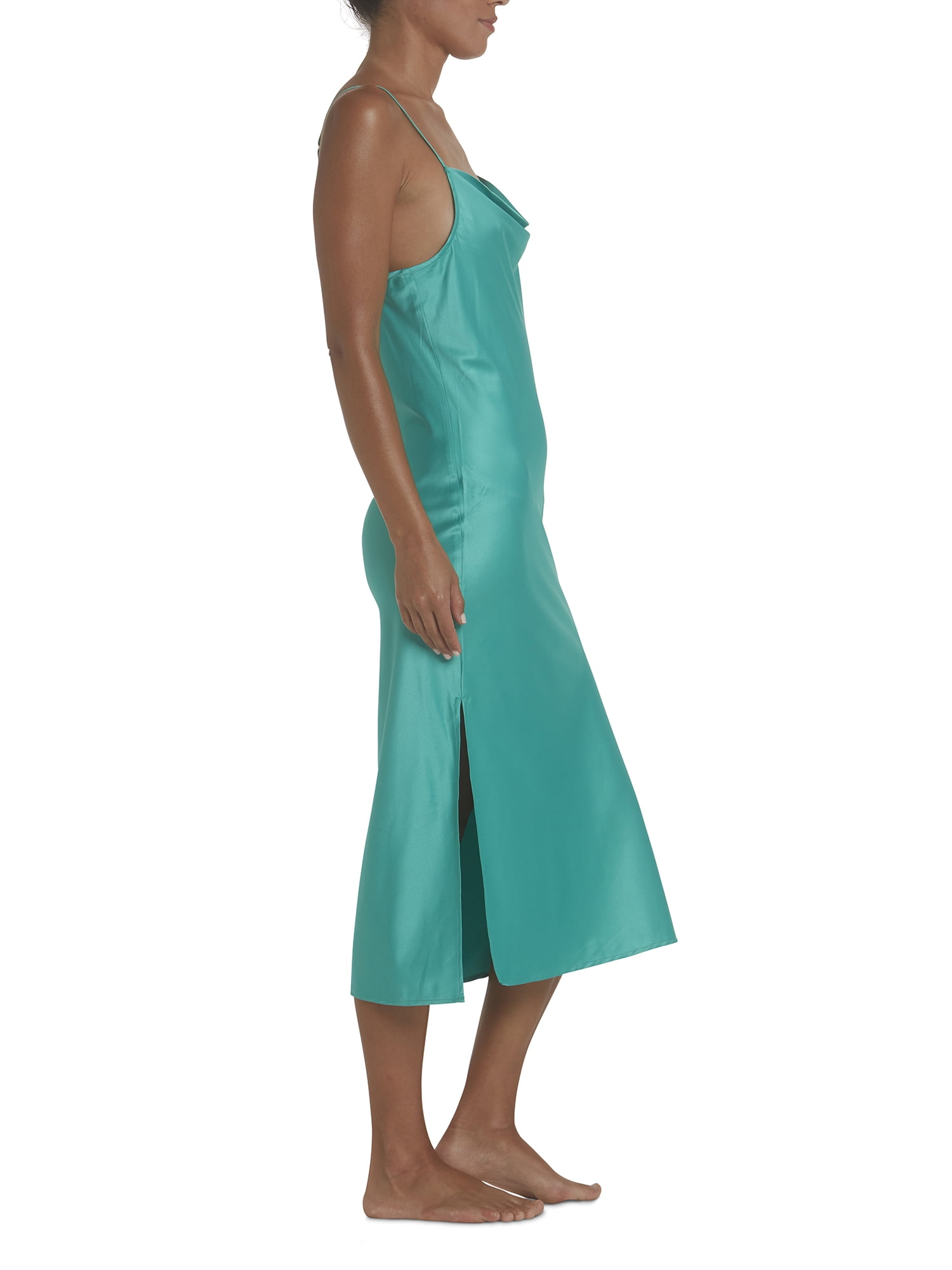 Secret Treasures Women's Satin Midi Slip Dress