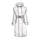 thumbnail image 5 of OUNONA Chaqueta Impermeable Transparente Con Cinturón Y Capucha Para Días Con Cambiante, 5 of 8