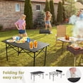 thumbnail image 4 of LLLLZASD Portable Folding Camping Table Picnic Carbon Steel Hard Surface with Carry Bag, 4 of 8