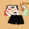 thumbnail image 3 of MesaSe Boys Sets Letter Crew Neck Sleeveless Vest Tree Shorts, 3 of 6