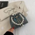 thumbnail image 2 of Bolso Moda Rhinestone hombro mujer noche embrague perla cordón monedero bolsos, 2 of 5