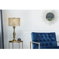 thumbnail image 1 of Lampe de Table Plaquée Or 27.5" avec Abat-Jour en Cristal, 1 of 5