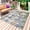 Black MediumPurple Beige, variant on Spring Gnomes Outdoor Rug 6x9 Ft - Reversible Patio Rug Outdoor Camping Rugs, Watercolor Botanical Floral Buffalo Plaid Indoor Outdoor Area Rugs, Non-Slip Outdoor Carpet Runner for Deck/Porch